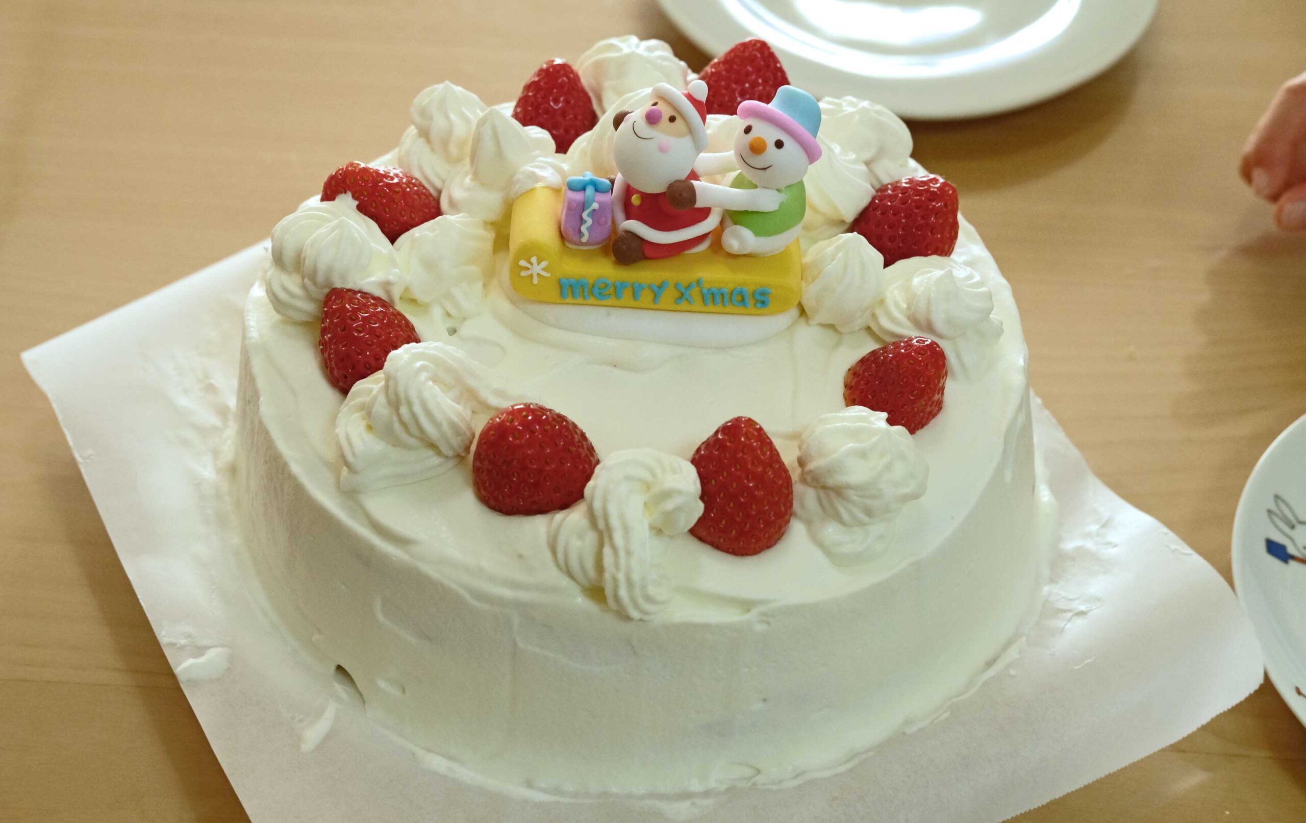 ３歳児と作ったクリスマスケーキ